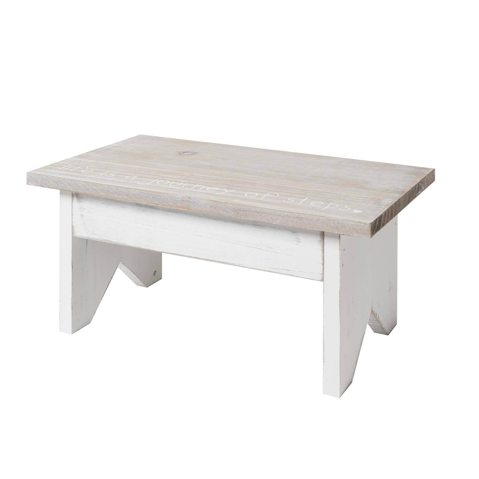 American Art Décor Addie Joy Step Up Decorative Wooden Stool